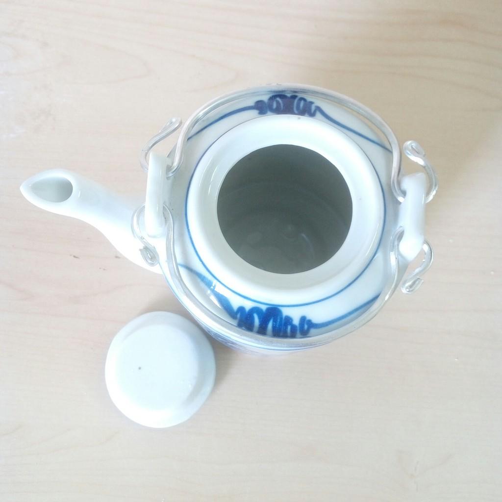 Ấm pha trà xanh dung tích 0,5 lít - Gốm sứ Bát Tràng