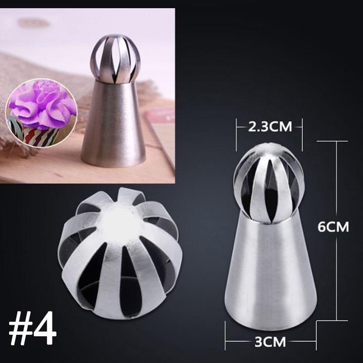 Bộ 7 Đuôi bắt bông kem cupcake 3D Balltips cầu đui tạo hình hoa văn bánh kem dạng Hình Quả Cầu - CBDUI3DBALL7P