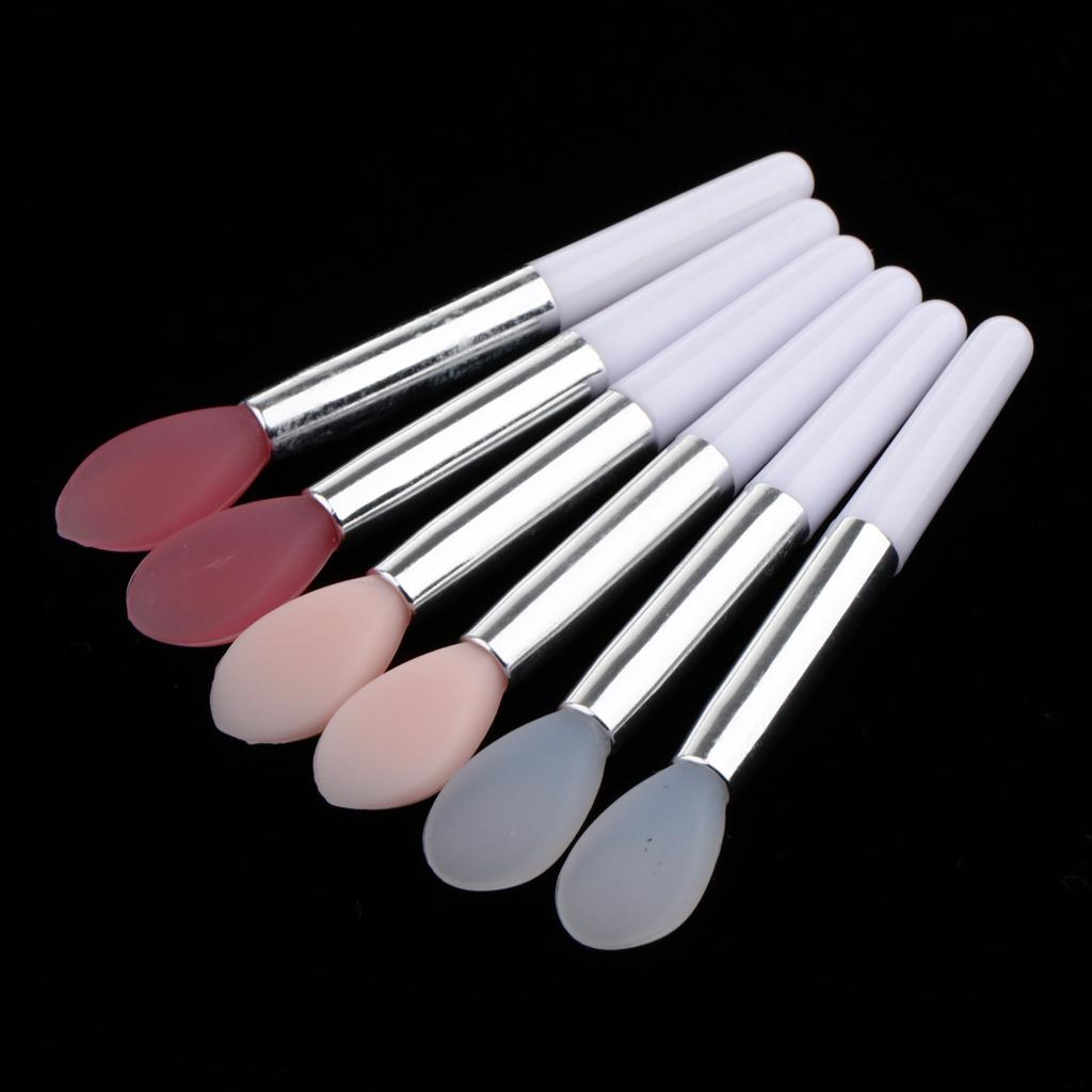 6 Pieces Soft Silicone Makeup Brushes Set Lip Cream Balm Oil Cosmetic Tools