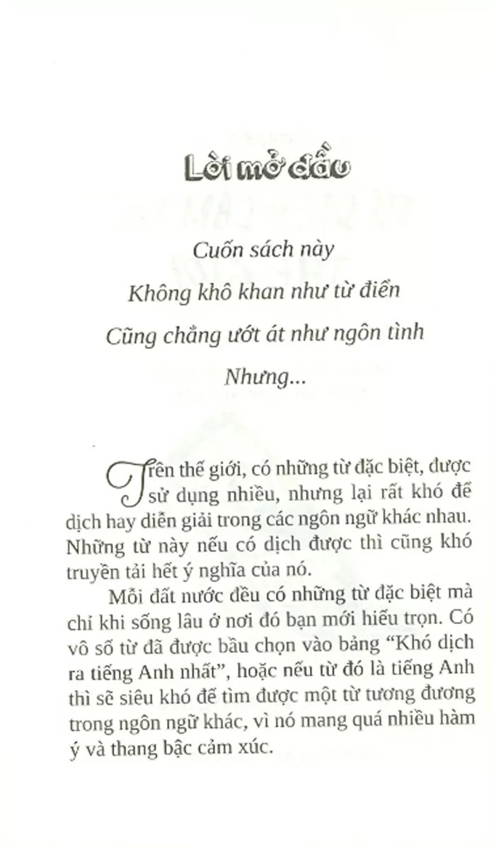 Từ Điển Cảm Xúc Thế Giới - Tập 1 (Tái Bản 2021)