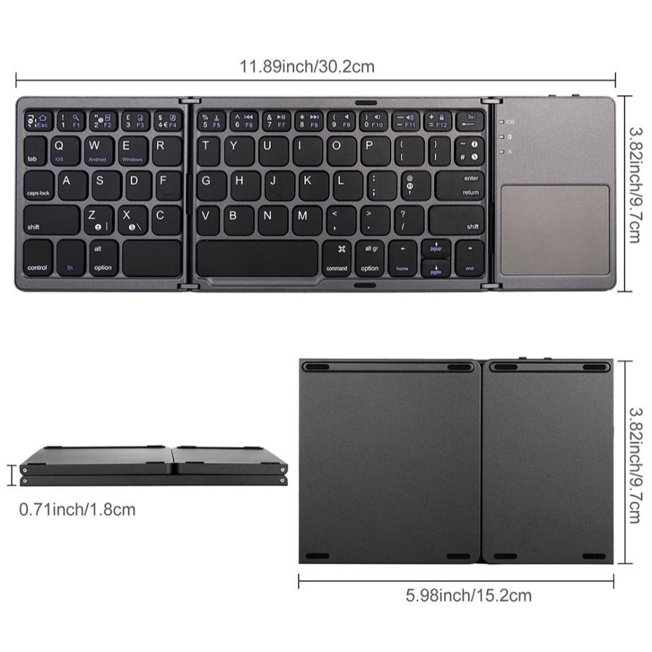 Bàn Phím Bluetooth + bàn di chuột xịn sò cho Laptop tablet điện thoại
