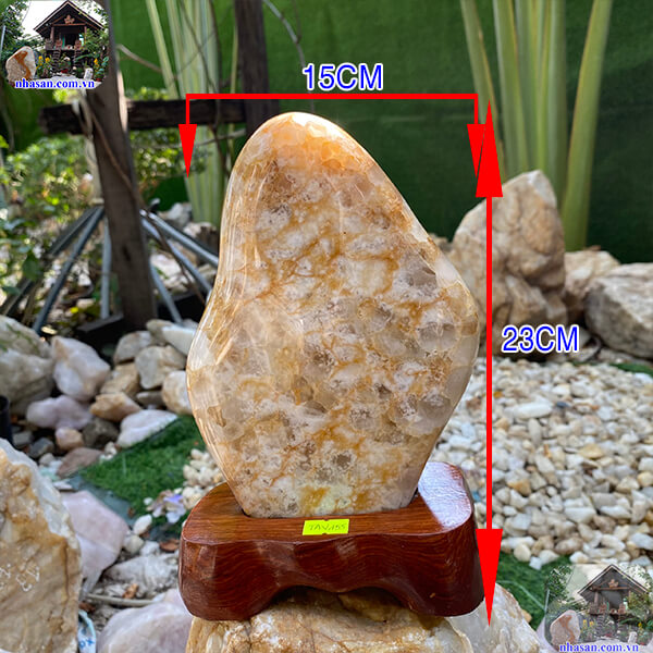 Trụ đá thạch anh bông vàng mang đến sự an khang và thịnh vượng- 2.2kg - TAV155