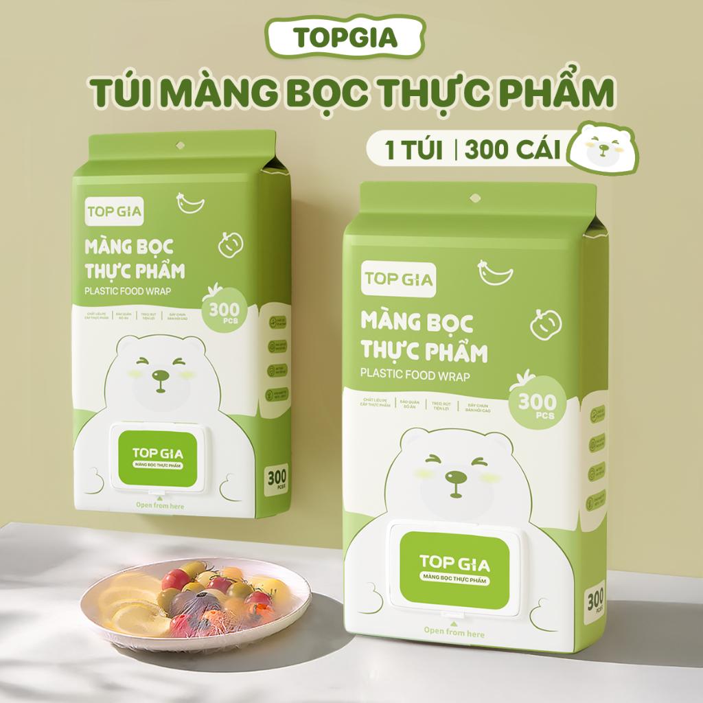 Túi bọc thực phẩm treo tường TOPGIA, chất liệu PE an toàn, chun siêu dai và đàn hồi cao