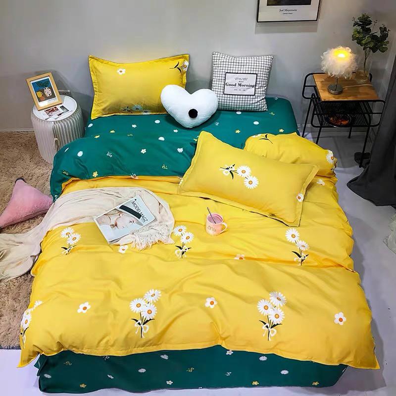 BỘ CHĂN GA GỐI POLY CÚC HỌA MI