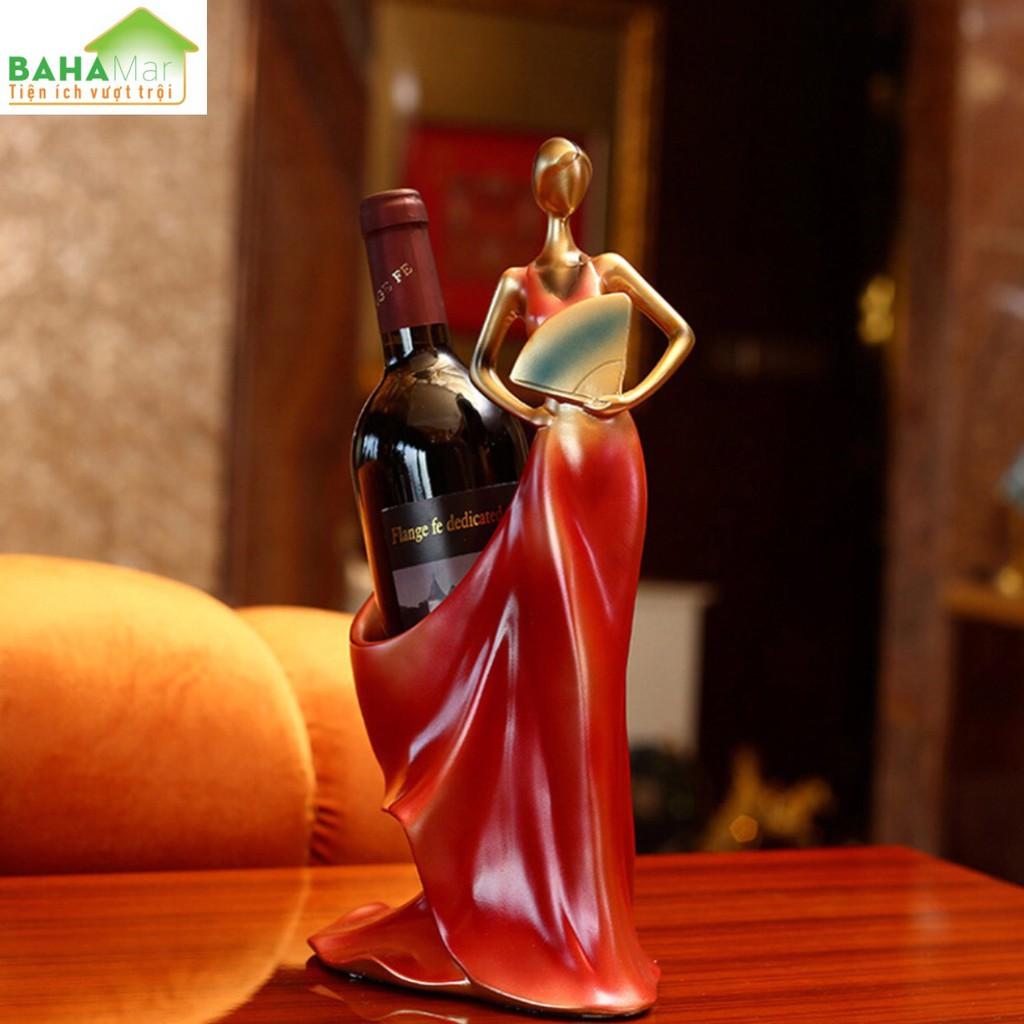 GIÁ ĐỂ VANG TƯỢNG CÔ GÁI HOÀI CỔ VINTAGE ĐỂ TỦ, BÀY BÀN TRANG TRÍ "BAHAMAR" Hoàn hảo cho những người yêu thích vang