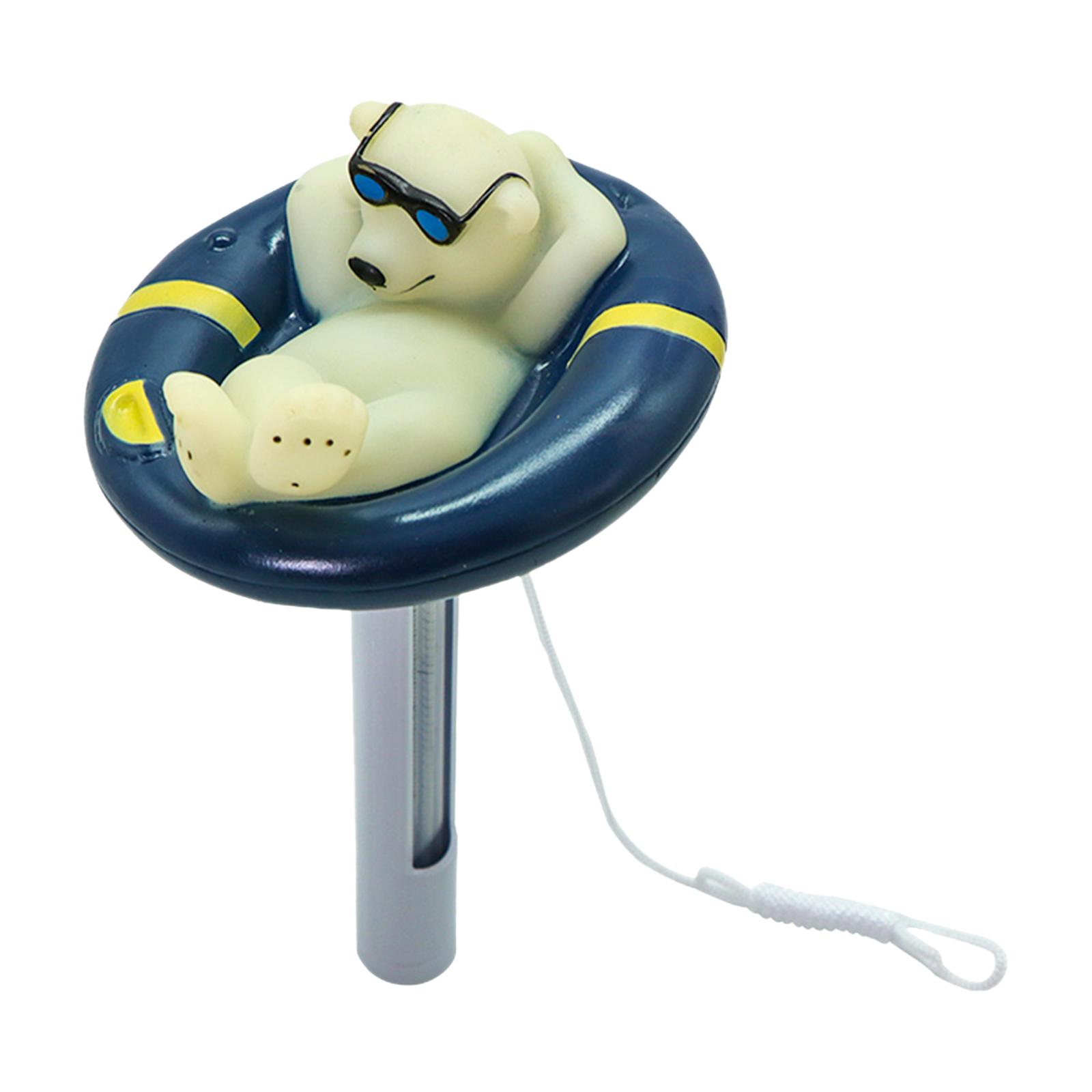 Nhiệt Kế Hồ Bơi Nổi Hình Gấu Bắc Cực Có Dây