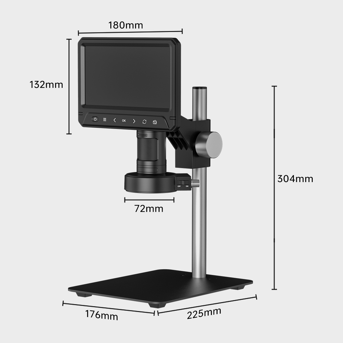 Kính hiển vi kỹ thuật số tích hợp camera Terino HD1200B- IPS (Phóng đại 1200X, 7 Inch, 12MP) - Hàng chính hãng