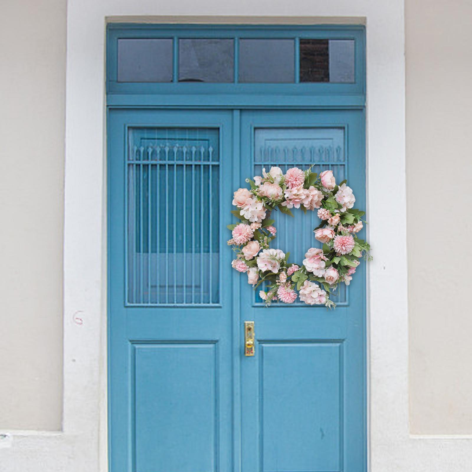 Artificial Wreath Garland Floral Front Door Wreath for Wedding Outside Porch