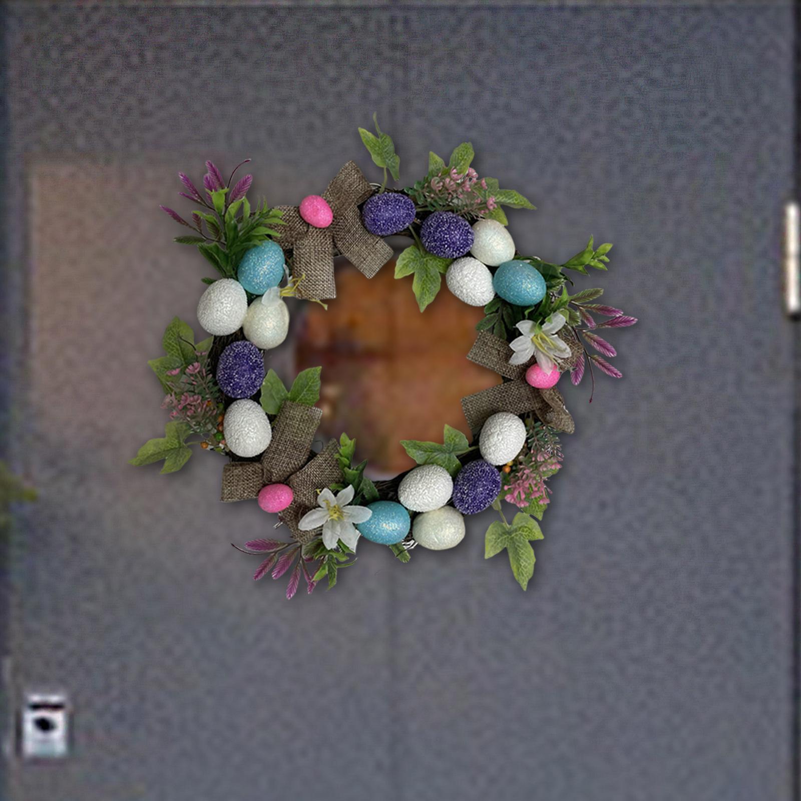 Artificial flower wreath front door rattan wreath M