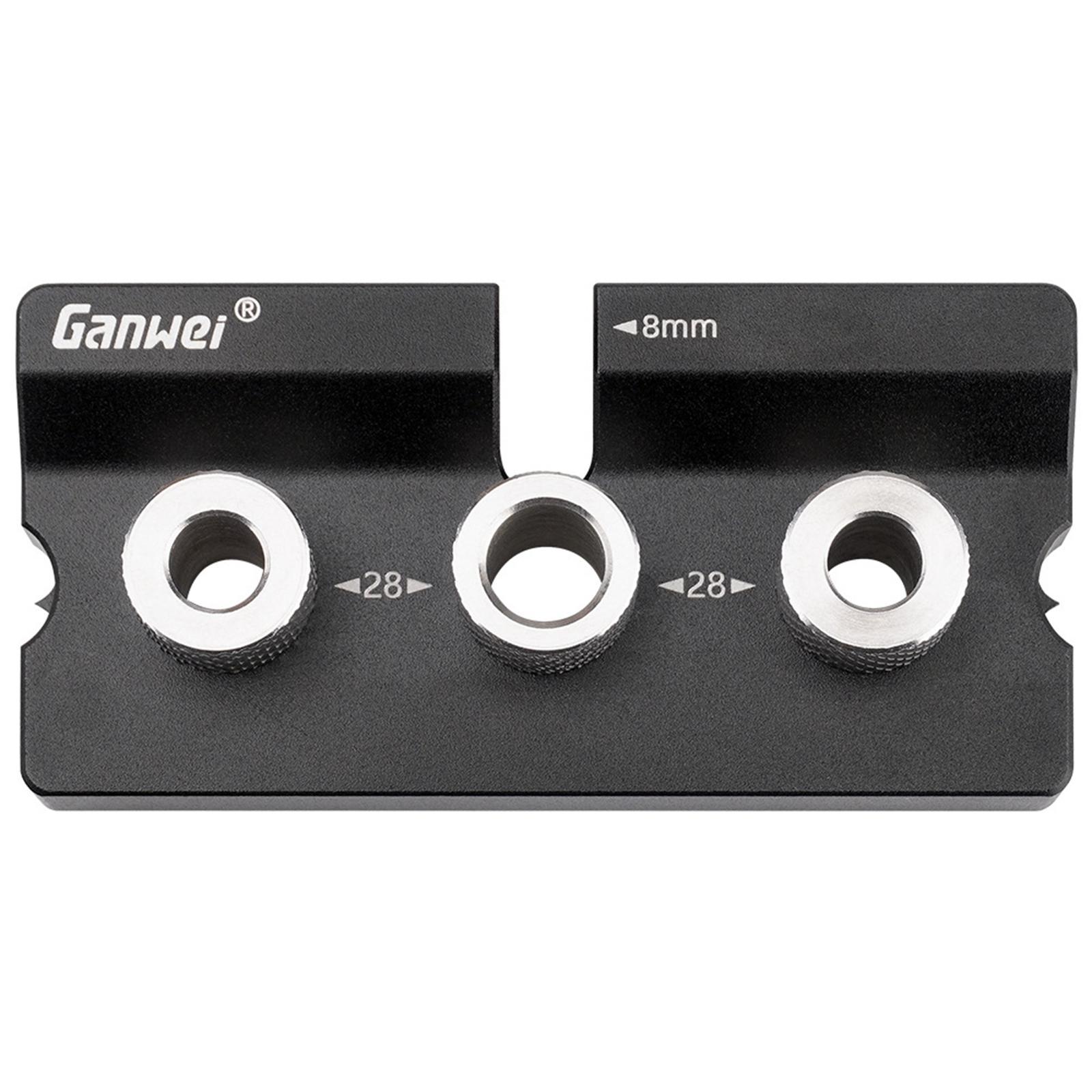 3 in 1 Doweling Jig Drill Punch Locator Drill Bushings Tools Punch Kit Stainless Steel Pocket for Hole Positioning
