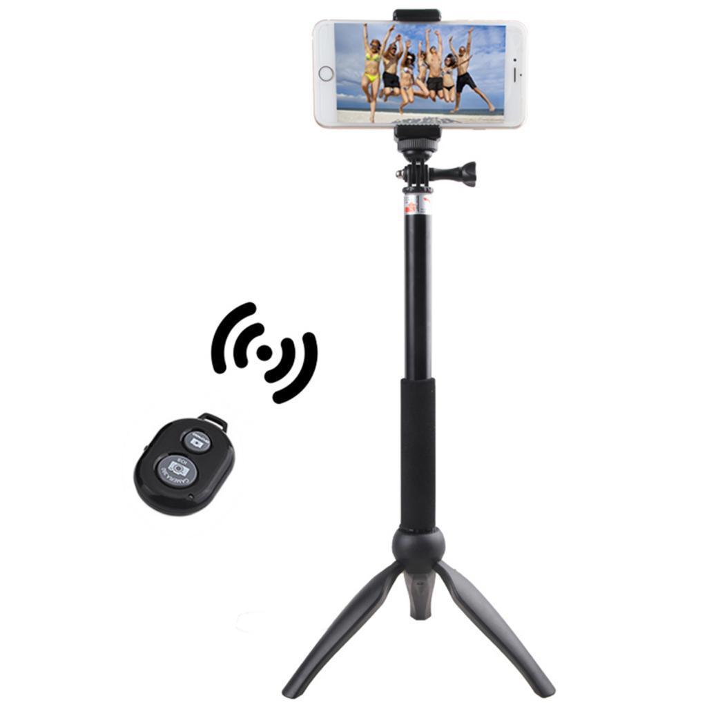 Tripod Camera With Remote Phone Holder Extentable Selfie Stick For Gopro