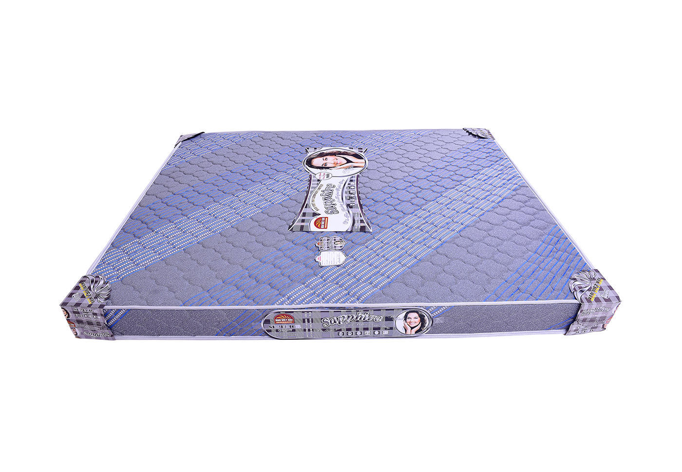 Nệm foam thông hơi Hàn Việt Hải Sapphire massage vải xốp gấm