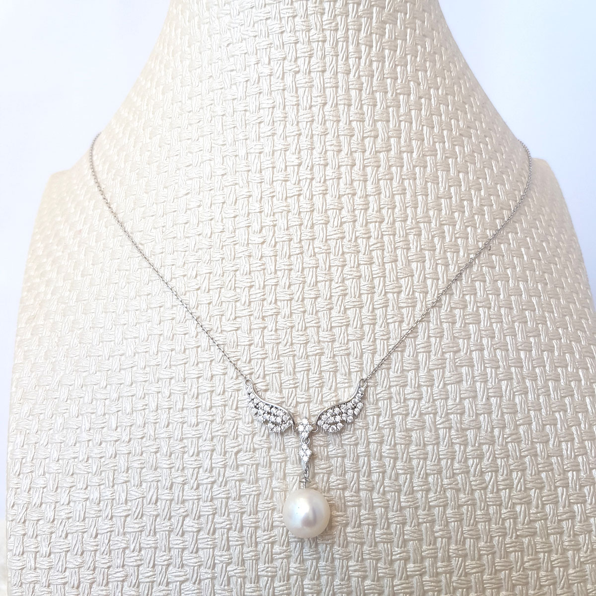 Dây Chuyền Mặt Ngọc Trai Cao Cấp - Đôi Cánh Thiên Thần- Trang Sức Cô Tấm - ANGEL WINGS PEARL - Bạc S925 Nạm Zirco - COTAM0506 + Tặng Kèm Phụ Kiện Bảo Dưỡng