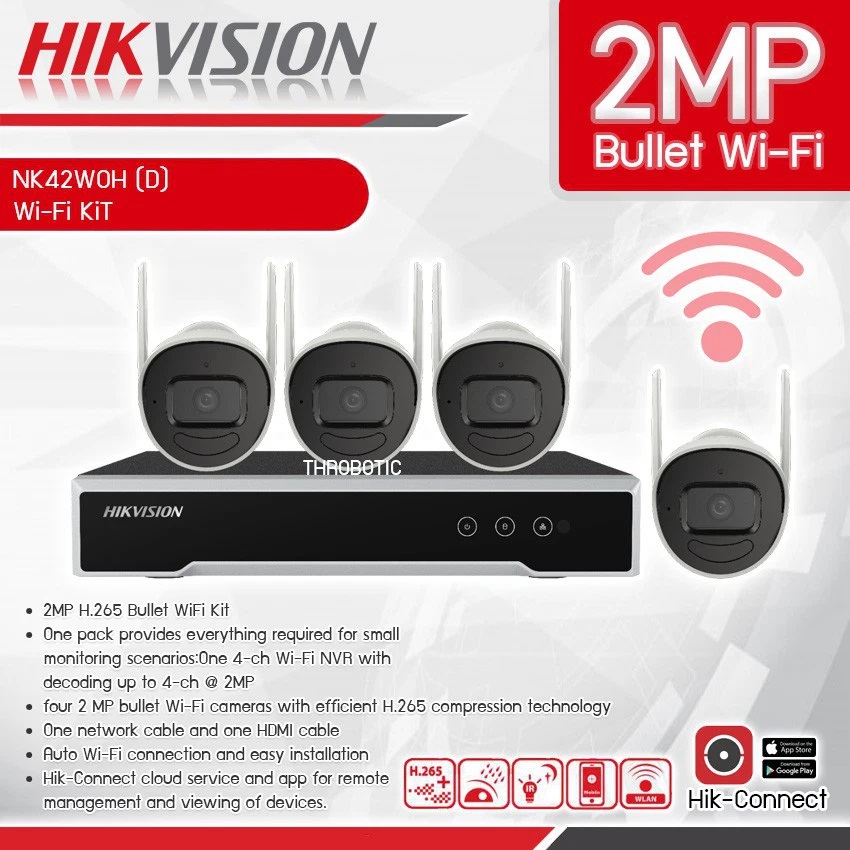 Bộ Kit camera IP Wifi HIKVISION NK42W0 - Hàng Chính Hãng