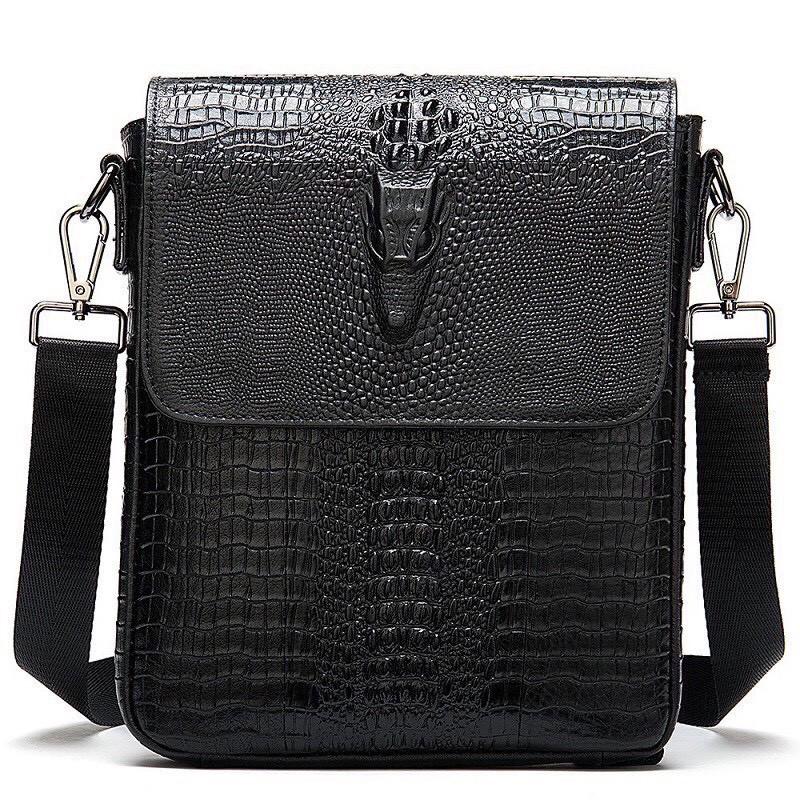 Túi đeo chéo nam da cá sấu 100% T34 24x21x5cm bảo hành 12 tháng D.HSTORE