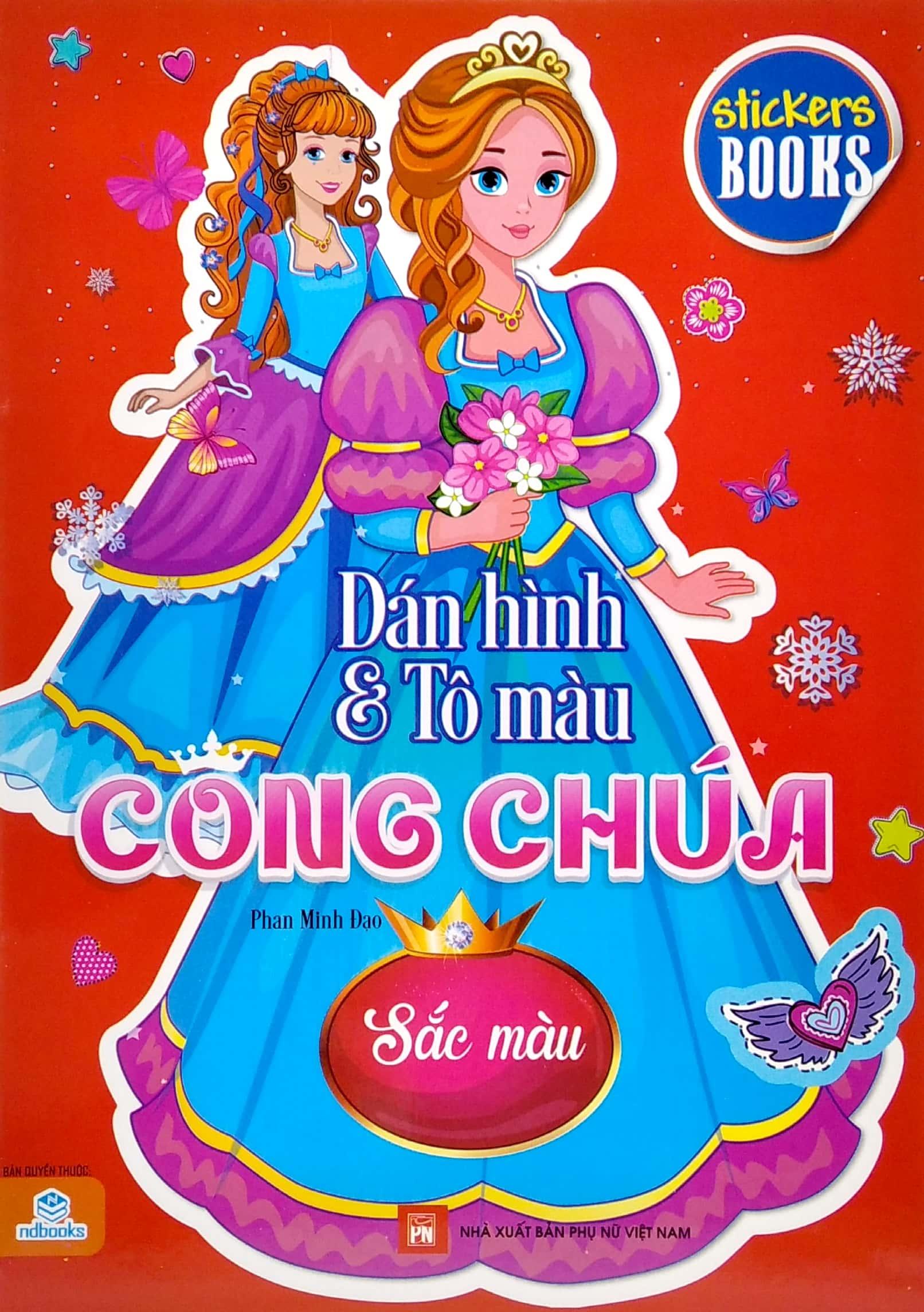 Stikers Books - Dán Hình Và Tô Màu Công Chúa - Sắc Màu