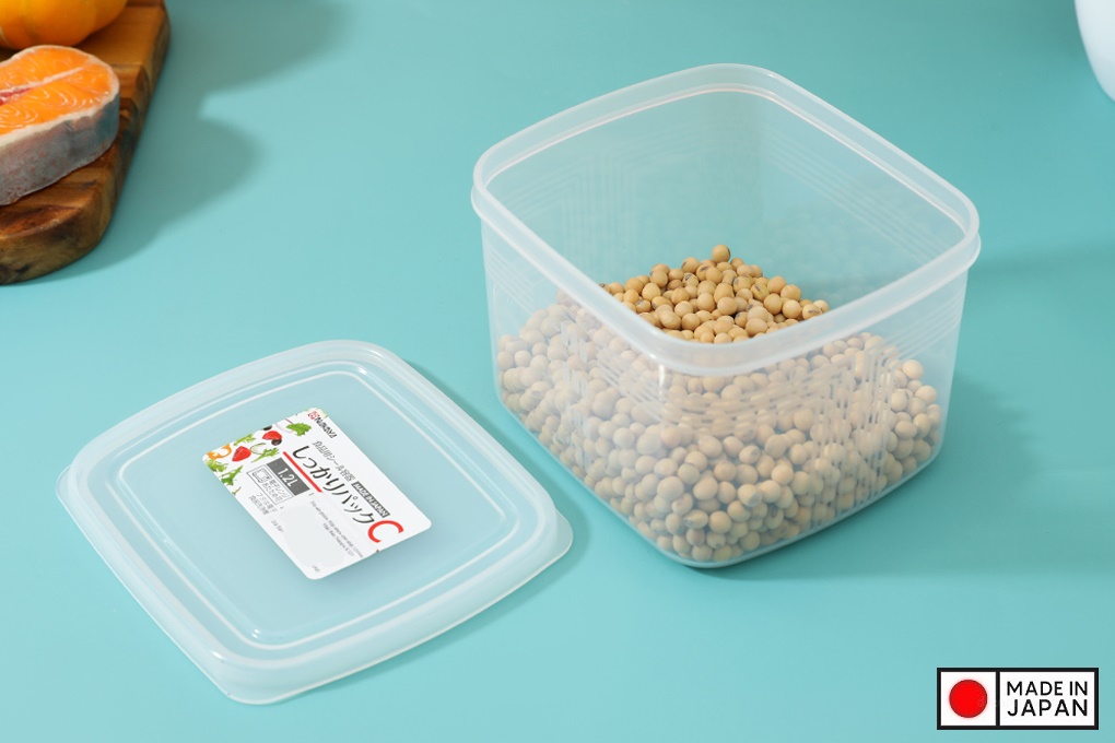 Combo 02 hộp nhựa cao cấp bảo quản thực phẩm 900ml & 1200ml - Hàng nội địa Nhật Bản (#Made in Japan)