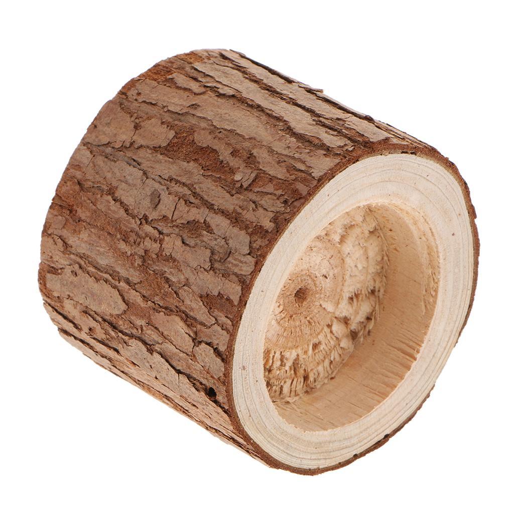 2pcs Tree Branch Wooden Candle Holder Tealight Candle Holder Dia. 5cm & 6cm