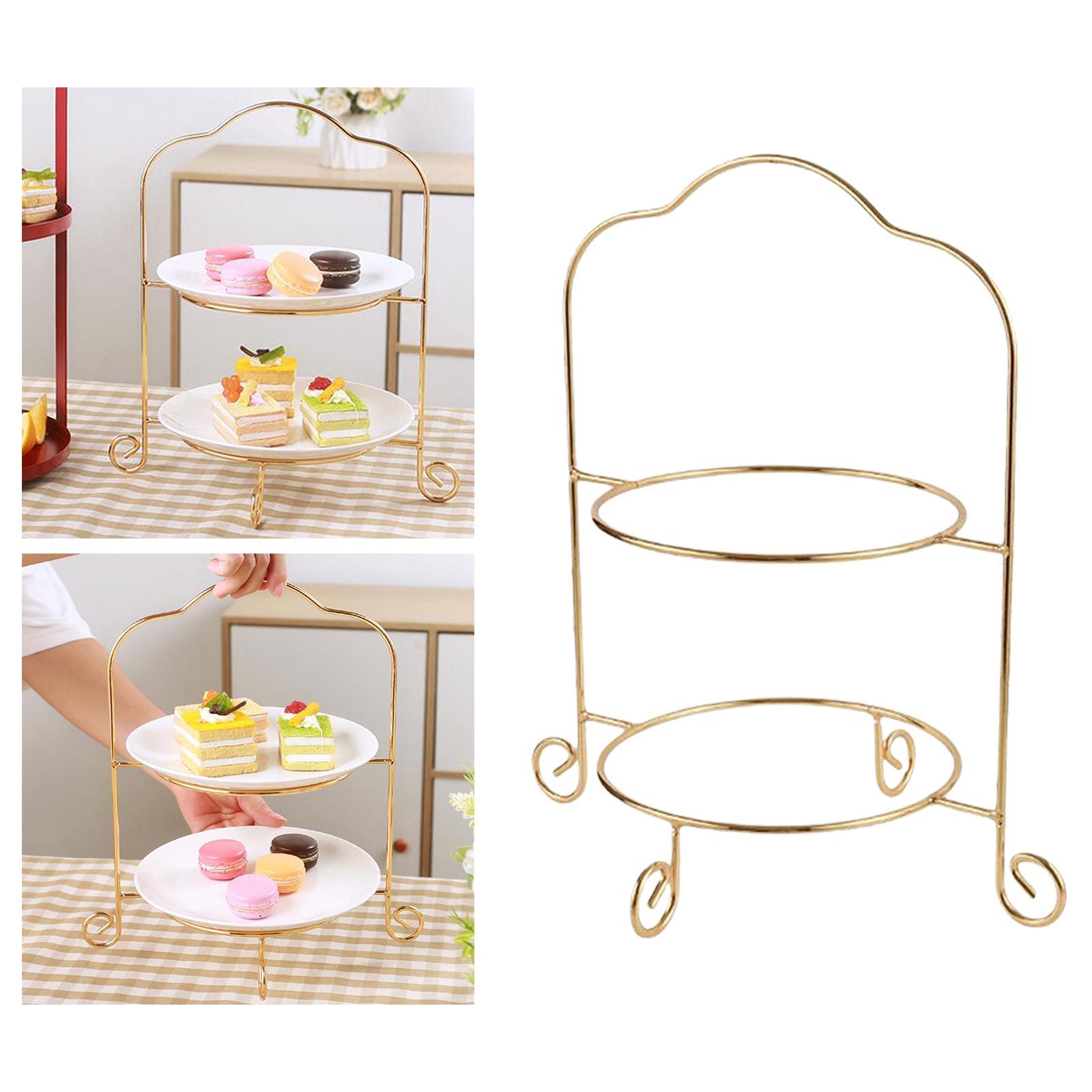 2 Tier Dessert Pastry Plate Rack Cookie Display Platter Scene Props Easy Access to Food for Birthday Parties Baby Showers