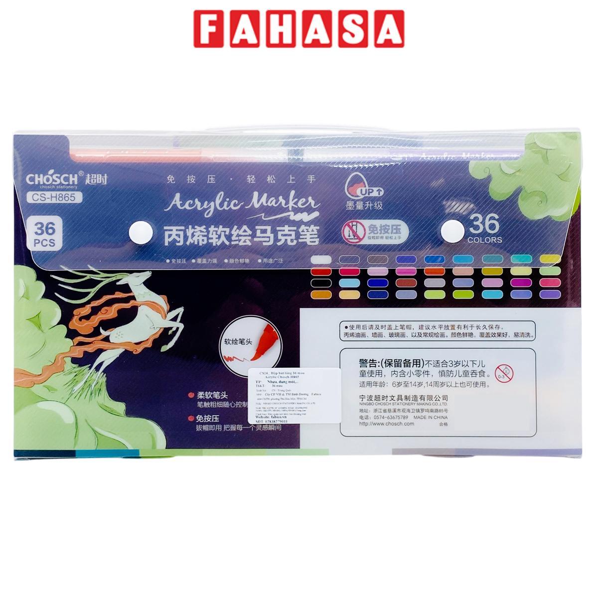 Hộp 36 Bút Lông Màu Acrylic - Chosch H865