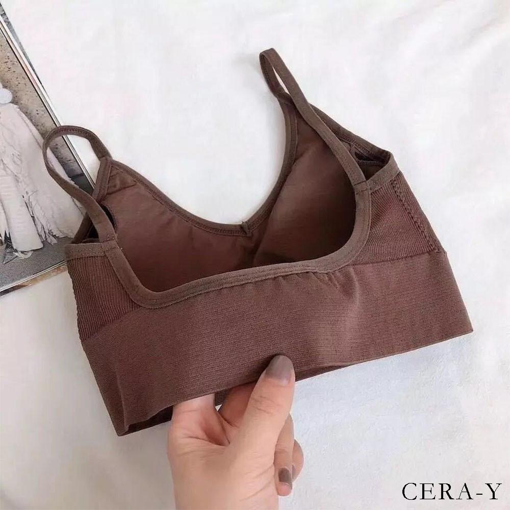 Áo thể thao bra croptop CERA-Y màu đen CRA009