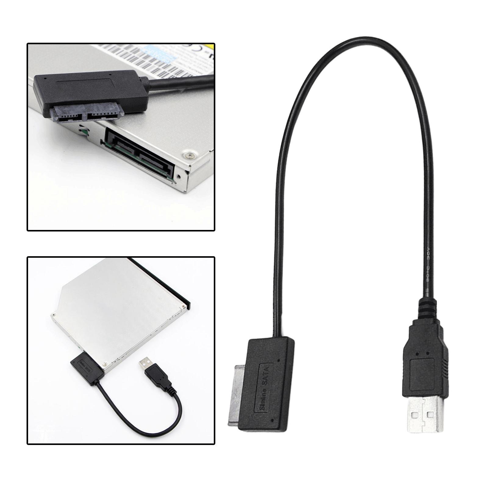 USB 2.0 to 2.5inch 7+6 13Pin SATA Converter Cable Adapter For SATA HDD