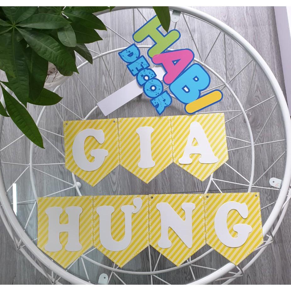 Dây Chữ Ghép Tên Trang Trí Sinh Nhật, Happy Birthday, Thôi Nôi, Đầy Tháng Cho Bé Trai, Bé Gái