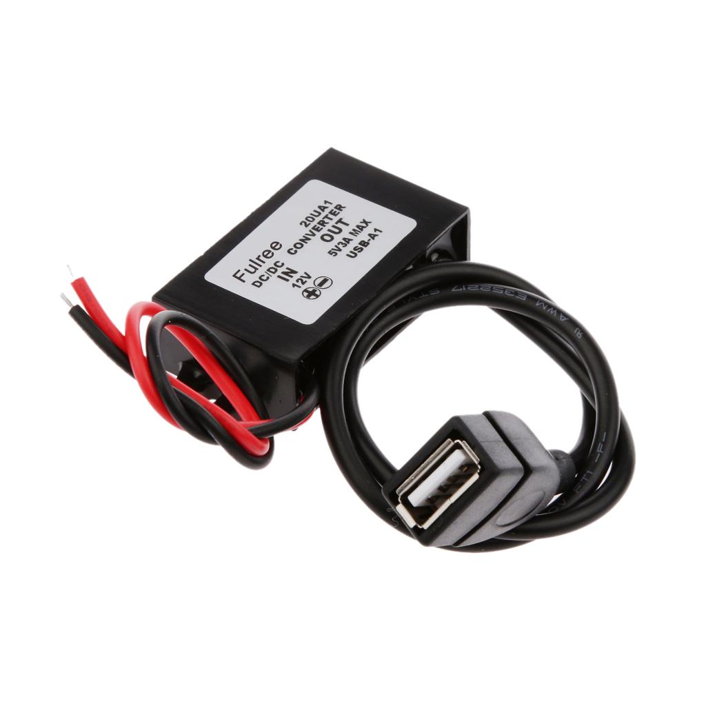 DC-DC Converter Step Down Module 12V to 5V 3A 15W USB Output Power Adapter