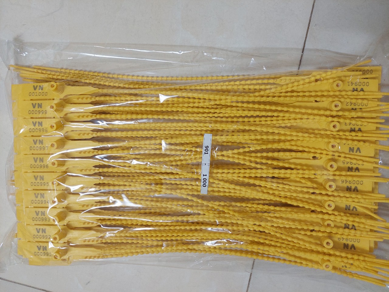 SET 50 chiếc - Seal khóa niêm phong kẹp chì dây rút nhựa đốt trúc 400mm