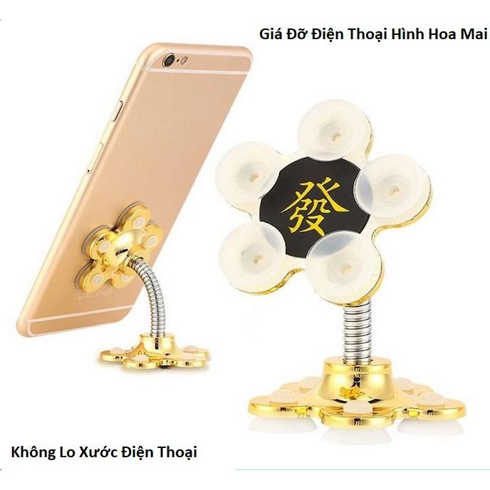 Giá Đỡ Điện Thoại Hình Hoa Mai, Đế Hít Chân Không Điện Thoạ
