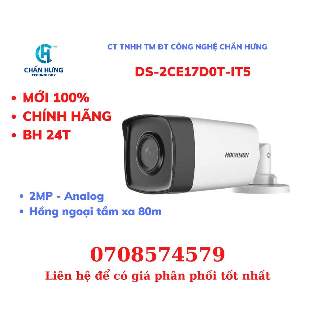 Camera  HIKVISION DS-2CE17D0T-IT5 hồng ngoại 2.0 Megapixel - Hàng chính hãng