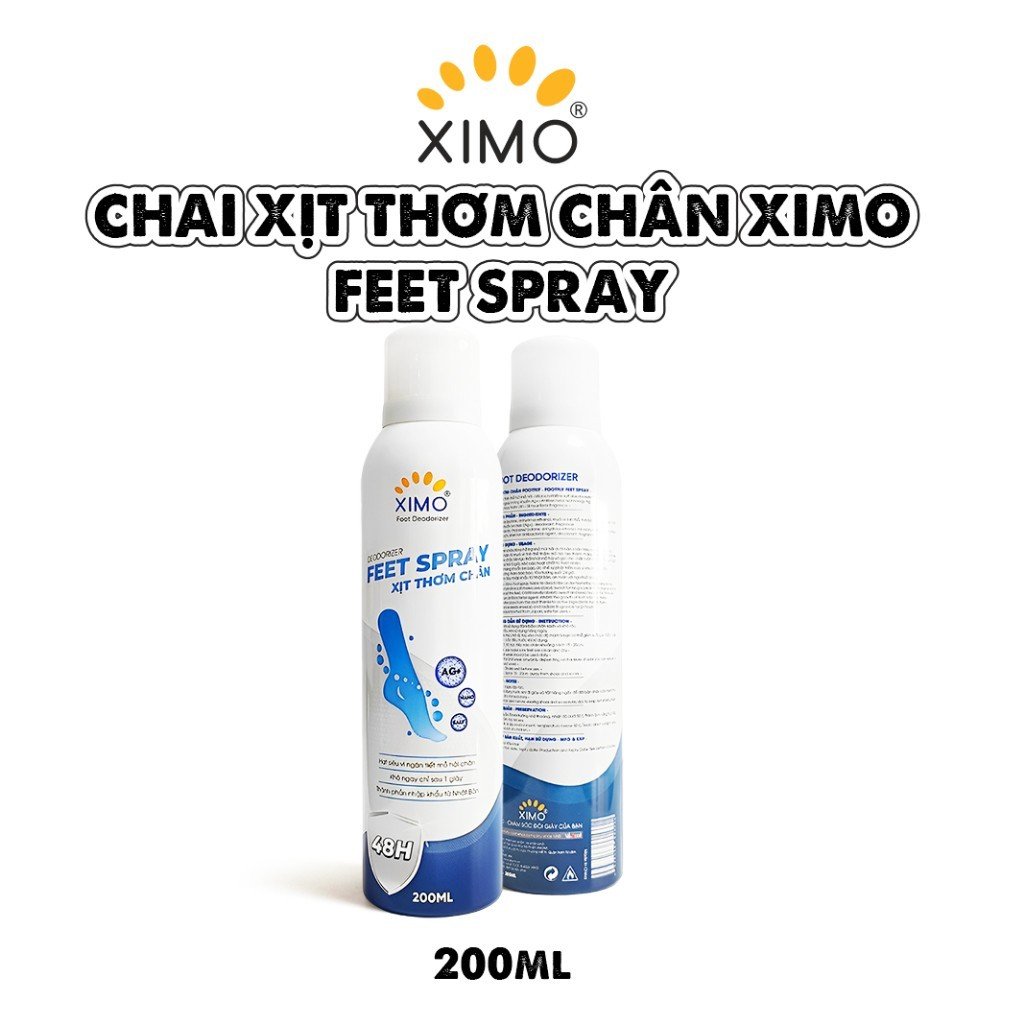 Chai xịt thơm chân Feet Spray  Ximo 200ml