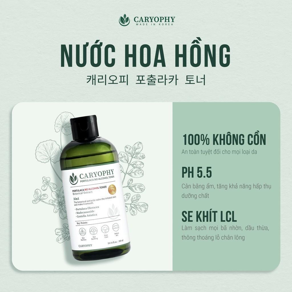 MINI SIZE Nước Hoa Hồng Làm Dịu Da Mụn Caryophy Portulaca Toner 50ml