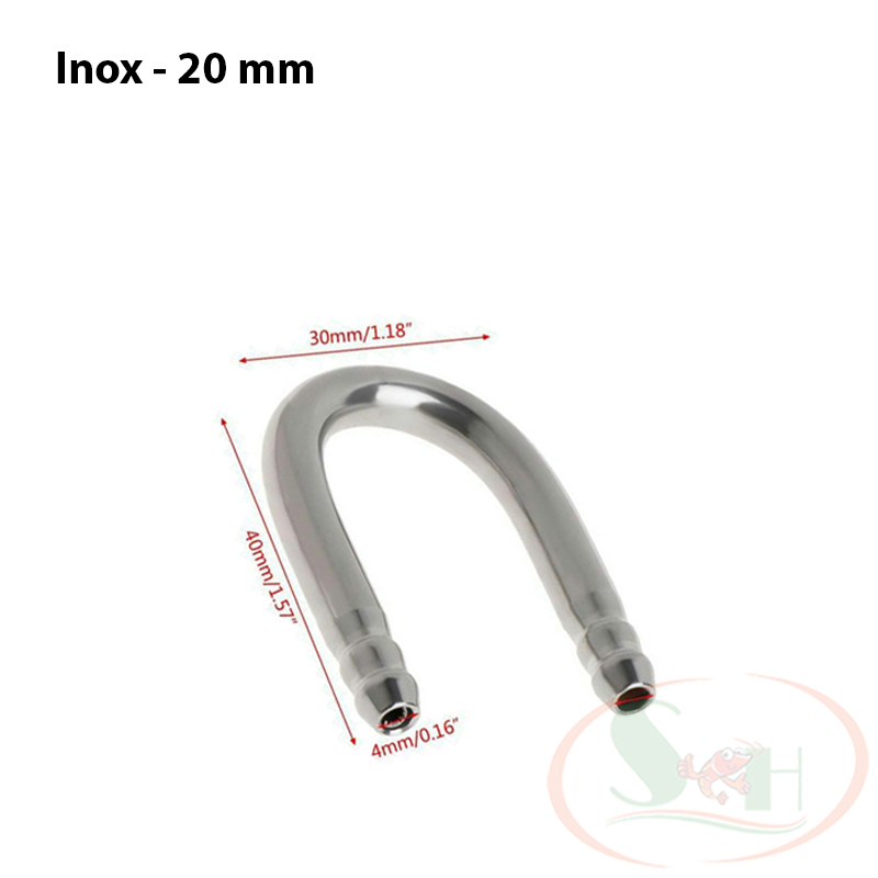 Co U thủy tinh, inox chống gập ống dây dẫn khí oxy co2 bể cá tép thủy sinh.
