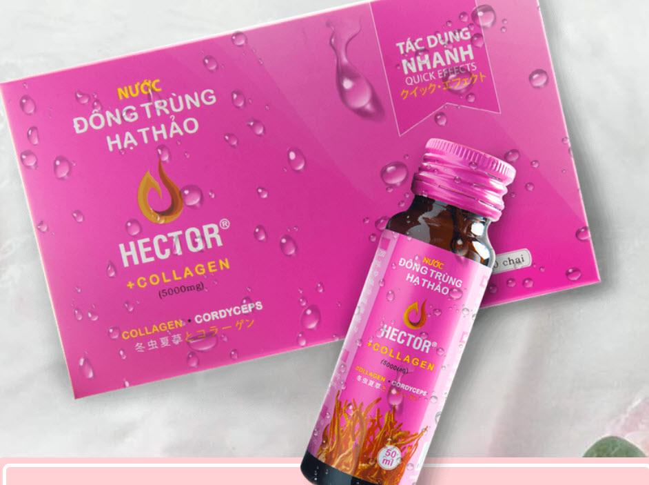 1 Chai Hector Collagen Nước Đông Trùng Hạ Thảo - Tăng Cường Sức Khỏe , đẹp da, ngừa lão hóa, tăng cường sức khỏe, nâng cao đề kháng