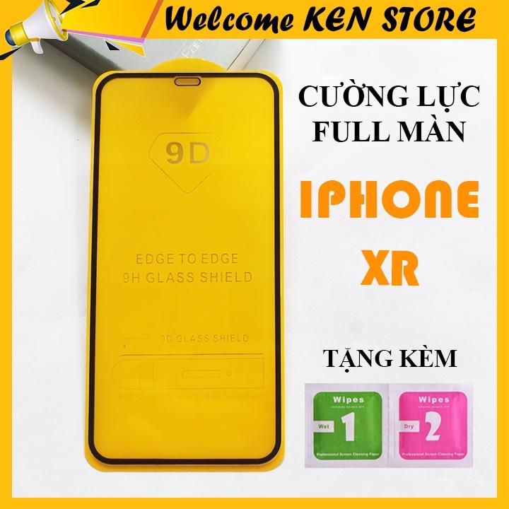 Kính Cường Lực Apple iPhone Xr 9D Full Keo Full Màn Hình - Miếng Dán Màn Hình Cao Cấp Viền Đen