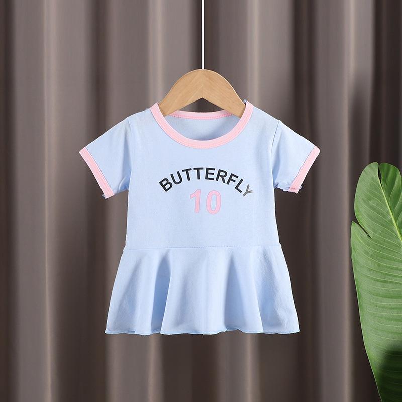 Váy thun cổ tròn hàng Quảng Châu cho bé FUHA, đầm dáng xoè nhiều màu cho bé từ 8kg đến 18kg
