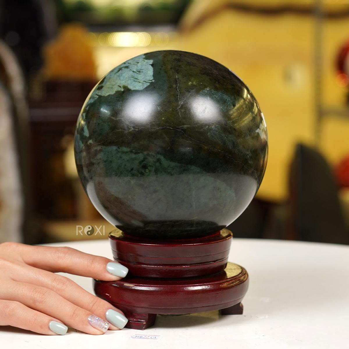 Quả Cầu ngọc bích Nephrite 4,13kg - 13,8cm