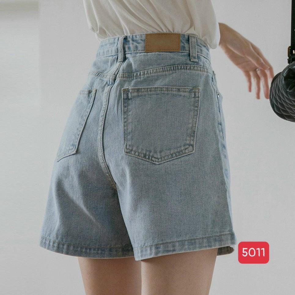 Quần short jean nữ, quần jean nữ ngắn màu xanh eo co giãn cao cấp phong cách HÀN QUỐC 2021 murad_fashion jn5011