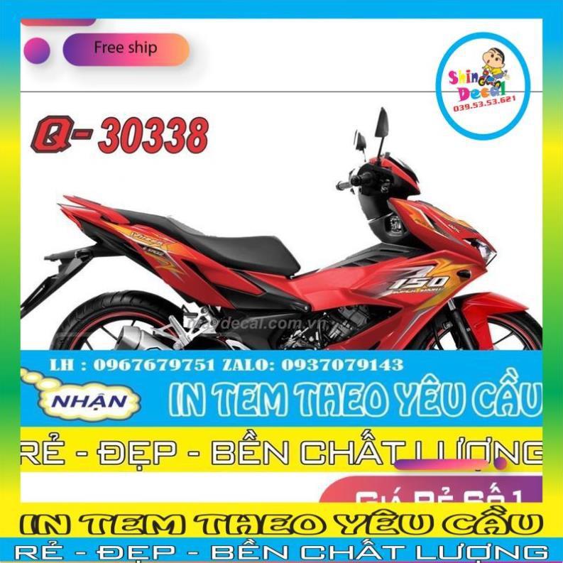 Tem xe Winner X tem rời decal trắng sữa 3 lớp ko bay màu