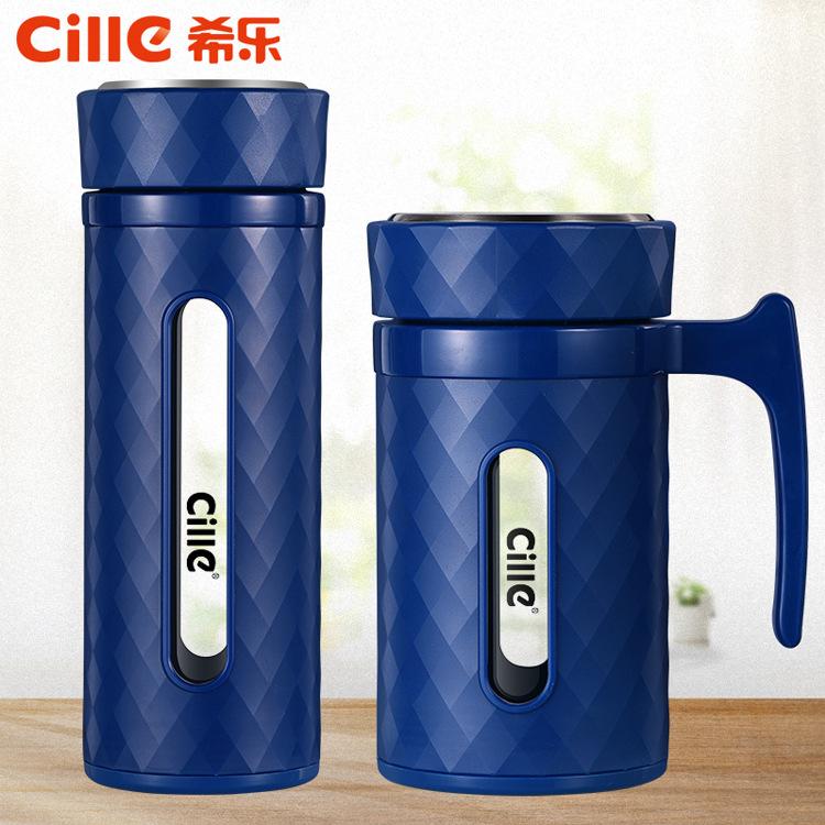 Giá thấp nhất Xile thủy tinh hai lớp nam và nữ dành cho người lớn tách trà văn phòng kinh doanh vỏ nhựa chịu nhiệt độ cao cốc thủy tinh nhựa chống rơi