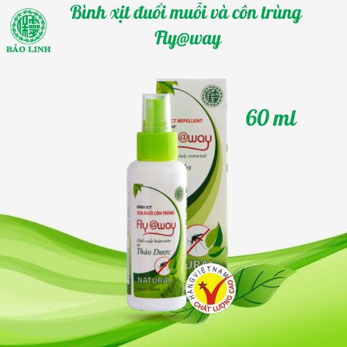 Hình ảnh Chai Xịt Xua Đuổi Muỗi Và Côn Trùng Fly@Way Bảo Linh 60ml, 100% Thảo Dược Từ Thiên Nhiên, An Toàn Cho Bé và Cả Gia Đình