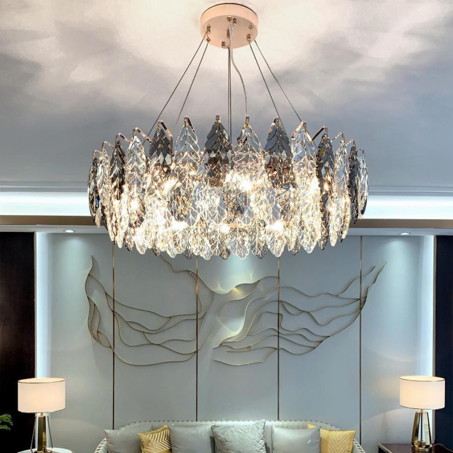 Đèn chùm, đèn chùm thả trần pha lê cao cấp 1512/600 sang trọng hiện đại trang trí phòng khách, phòng ngủ