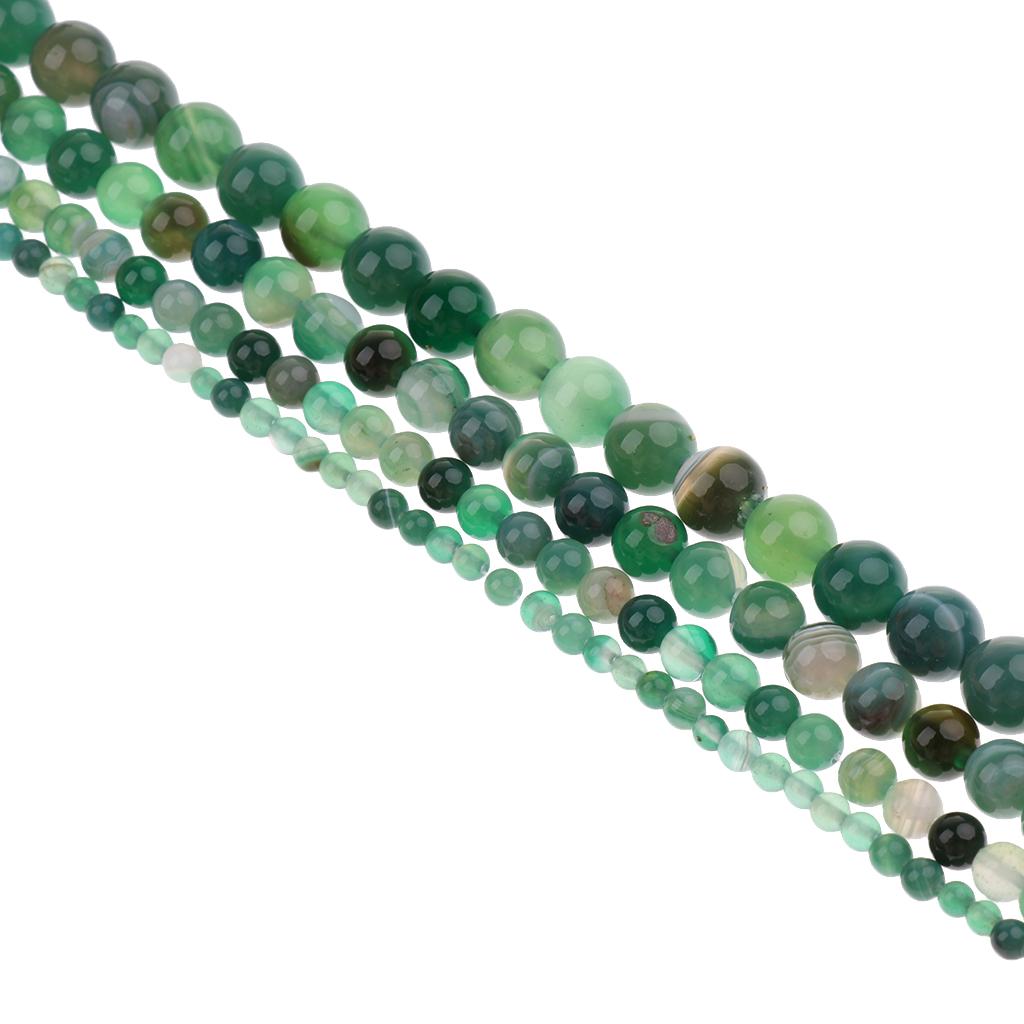 1 Strand Loose Beads Round Natural Stone Agate Beads DIY Crafts 4mm