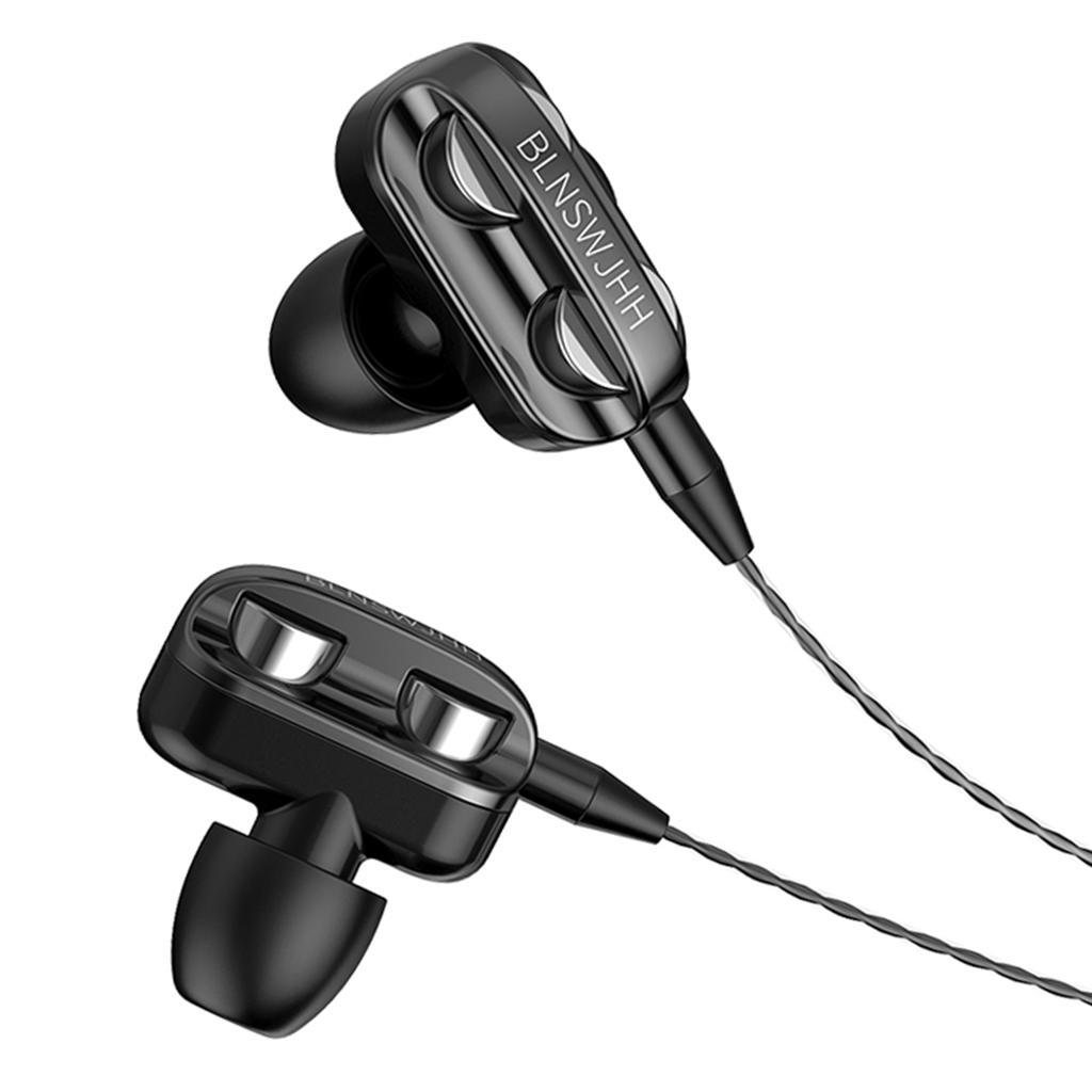 Single Speaker 1.2M Wired 3.5MM Earphone Earbuds HiFi Stereo Headset Black