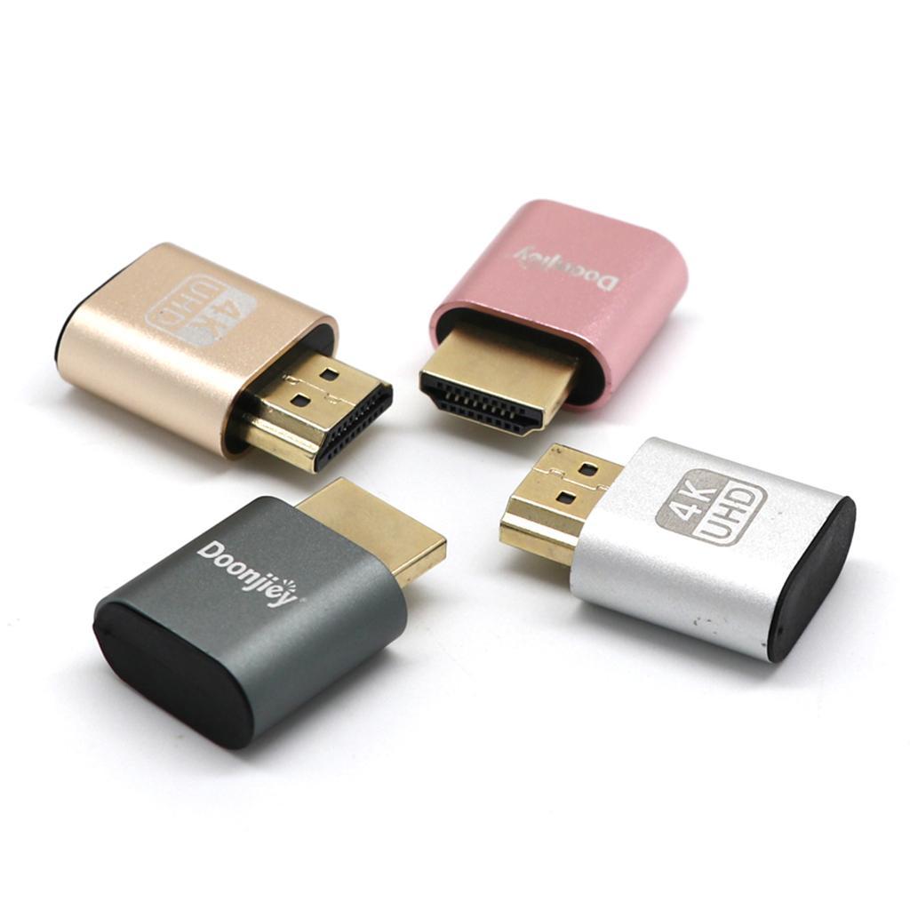 2-6pack VGA Virtual Display Adapter HDMI 1.4 DDC EDID Dummy Plug gold