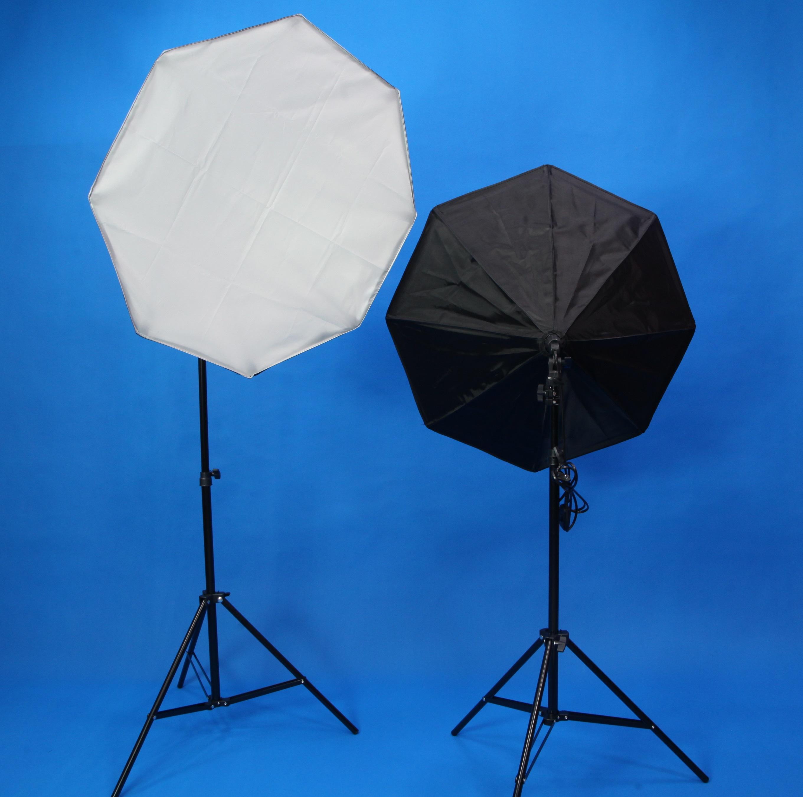 Combo 2 đèn LED360 60w softbox bát giác 75cm