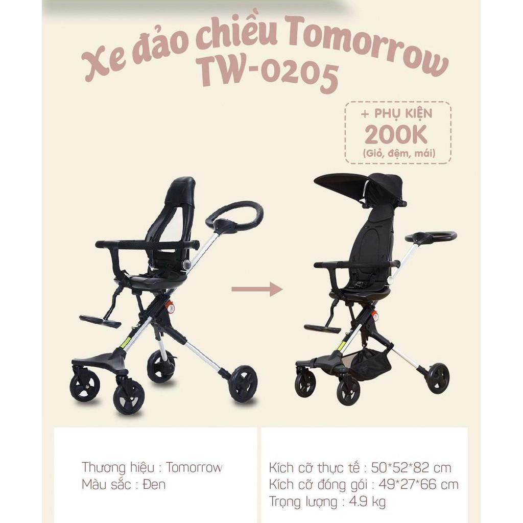 Xe đẩy em bé đảo chiều Tomorrow XOAY CHIỀU, GẤP GỌN, CÓ MÁI CHE, THOÁNG LƯNG Tổng Kho