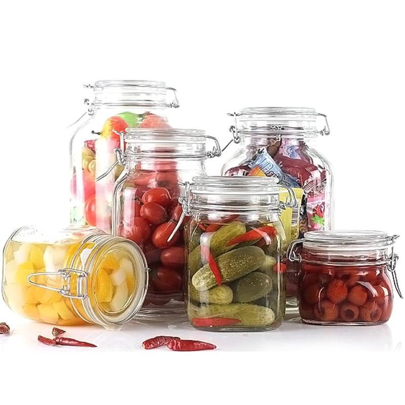Combo 3 hũ thủy tinh nắp cài Fido 1-1.5-2L - Hàng chính hãng