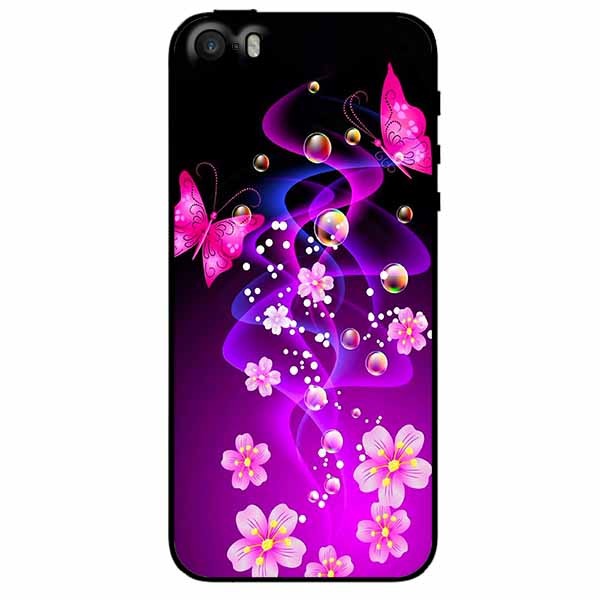 Ốp lưng dành cho Iphone 5/5s/5se mẫu Bướm Và Hoa Hồng